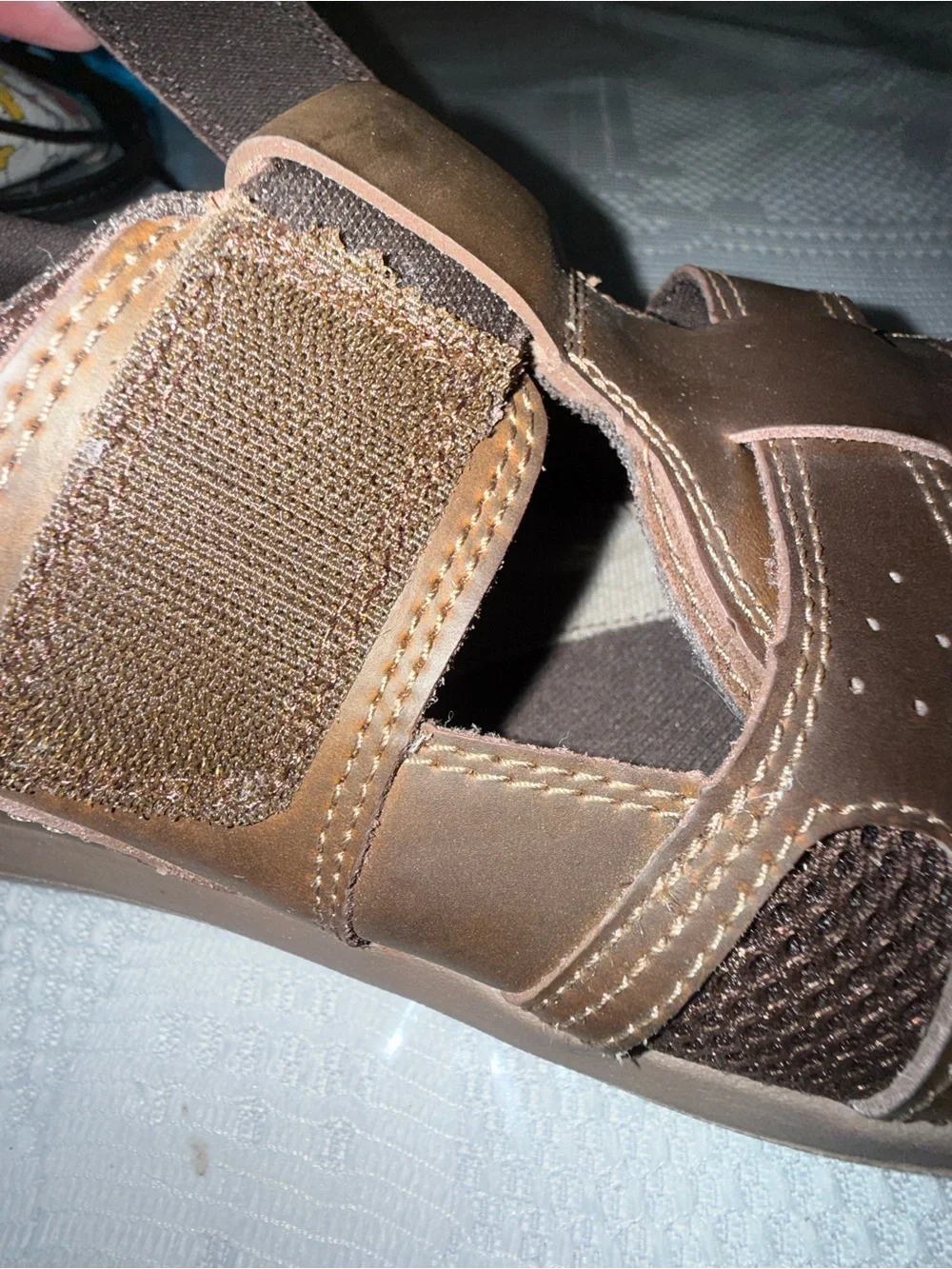Dunham Men's Brown Leather Fisherman Sandals